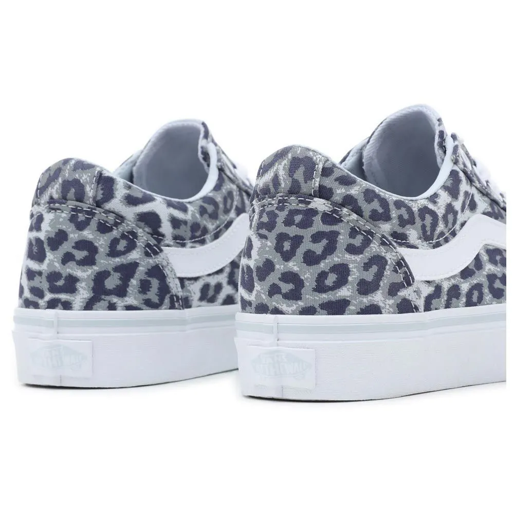 Ladies Animal Pop Blue Fog/White Vans Ward Old Skool Styling SALE