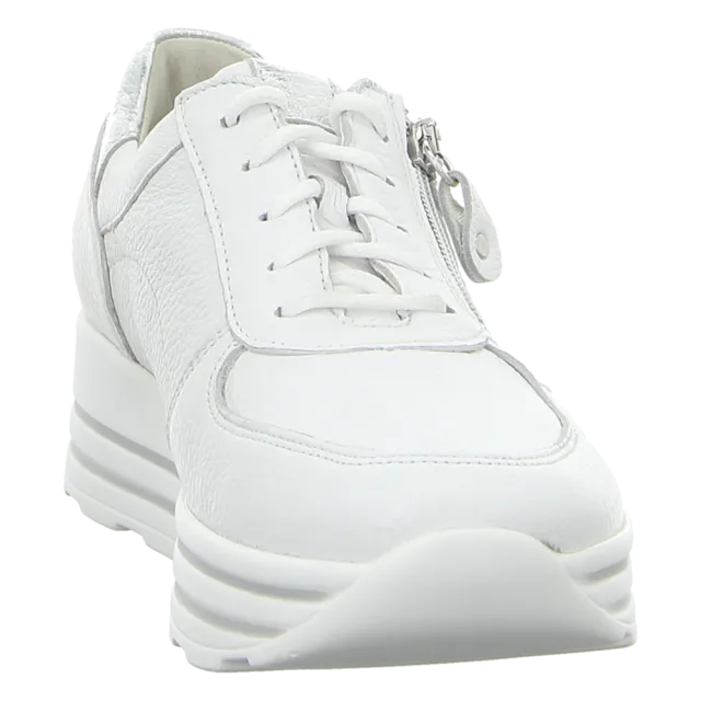 Ladies Waldlaufer Trainers White Leather Soft Zip H Wider Fitting 758009 200 150 Lana sale