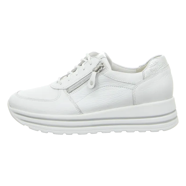 Ladies Waldlaufer Trainers White Leather Soft Zip H Wider Fitting 758009 200 150 Lana sale