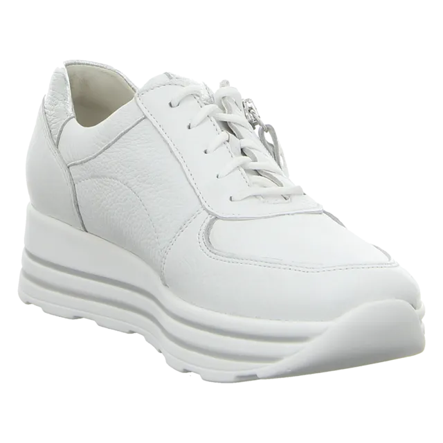 Ladies Waldlaufer Trainers White Leather Soft Zip H Wider Fitting 758009 200 150 Lana sale