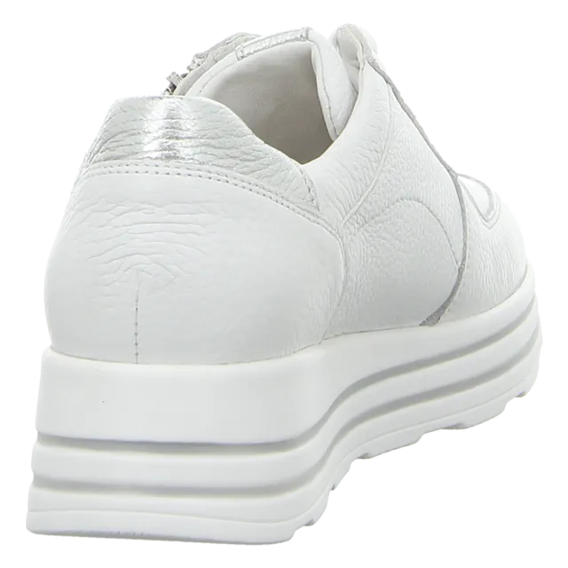 Ladies Waldlaufer Trainers White Leather Soft Zip H Wider Fitting 758009 200 150 Lana sale