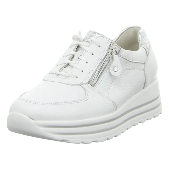 Ladies Waldlaufer Trainers White Leather Soft Zip H Wider Fitting 758009 200 150 Lana sale