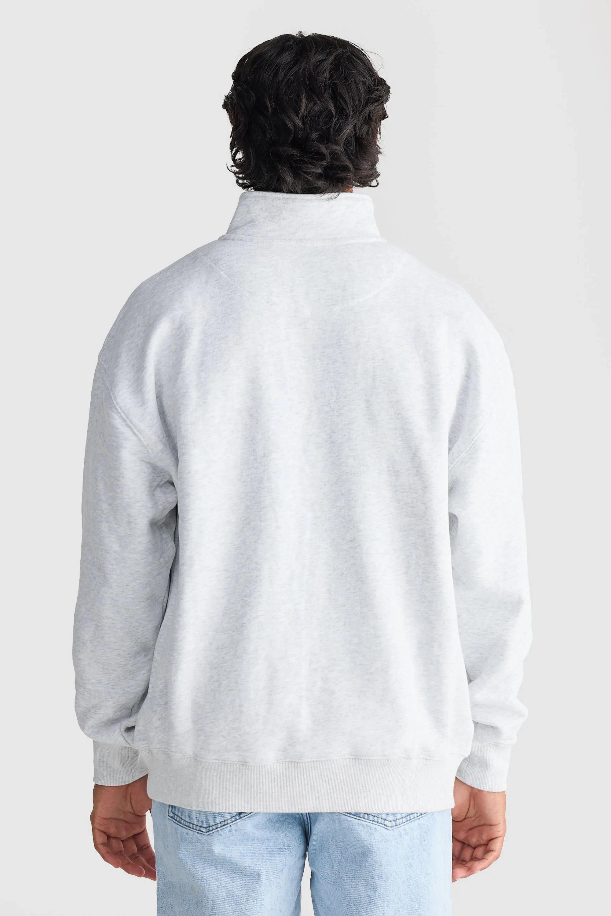 Logo Quarter Zip White Marle