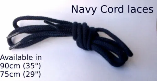 Navy Shoelaces 90cm 60cm 210cm Round Cord For Ecco Hotter Shoe laces Extra Long