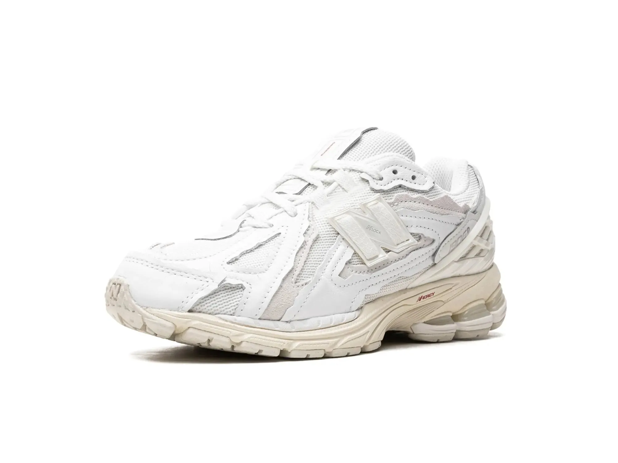 Sure! The optimized title for this e-commerce product would be: White New Balance 1906D Protection Pack for Enhanced Performance.