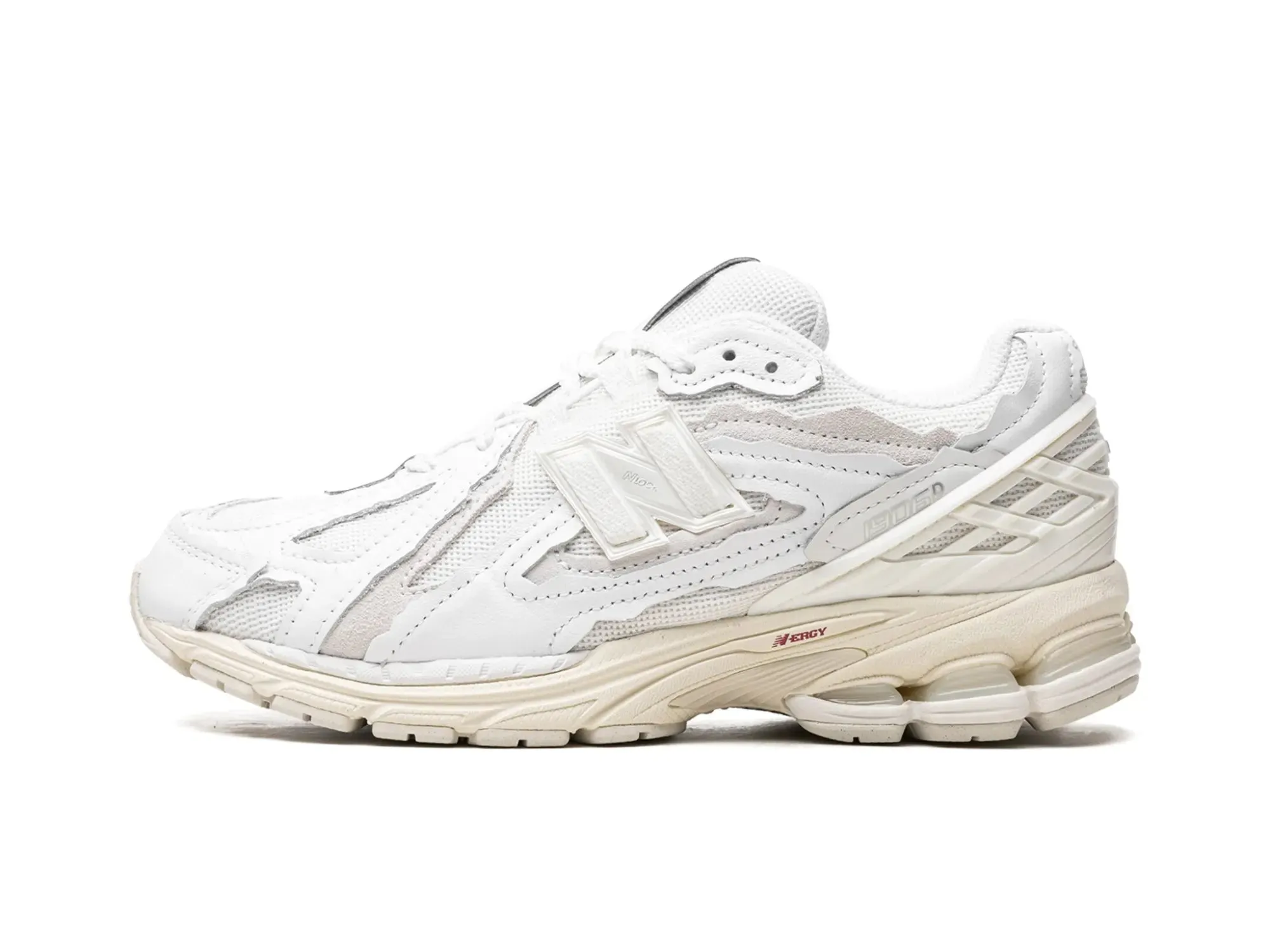 Sure! The optimized title for this e-commerce product would be: White New Balance 1906D Protection Pack for Enhanced Performance.