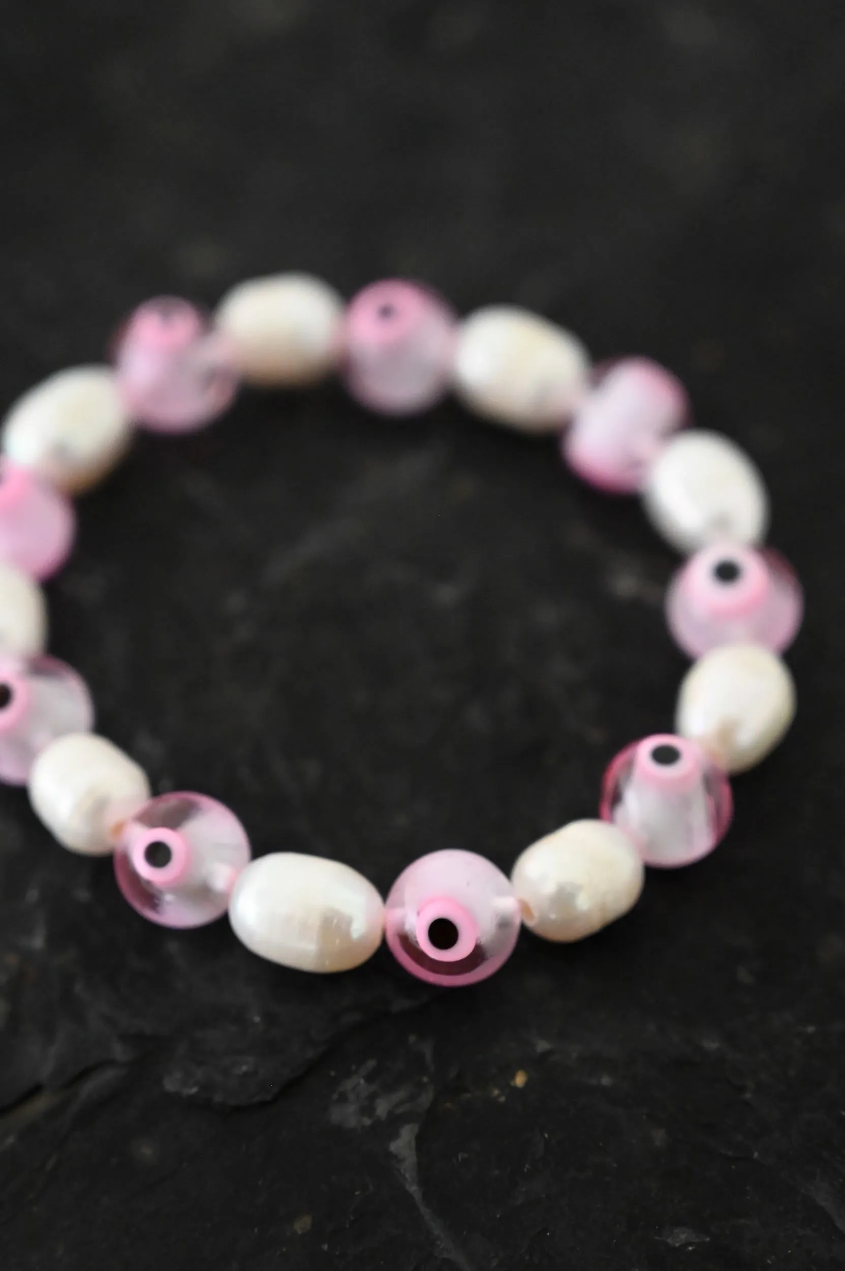 Pretty In Pink Pearl Bracelet