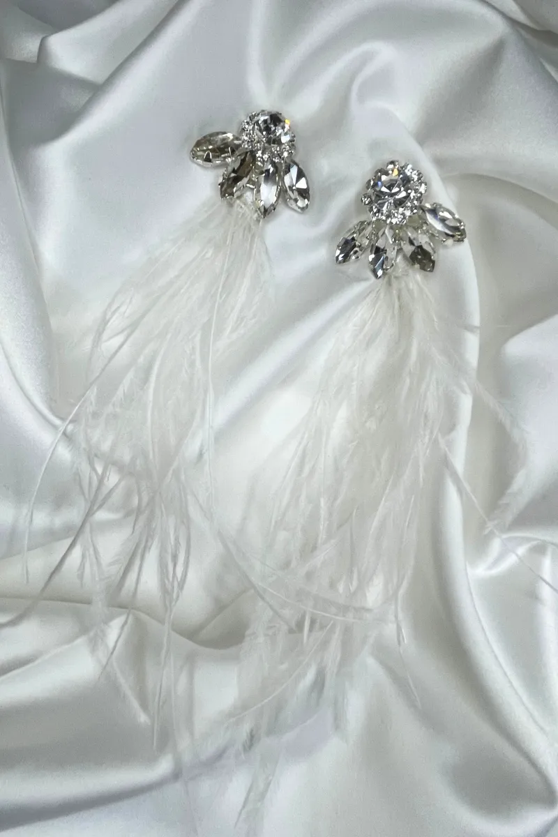 Seraphine White Tango Earrings