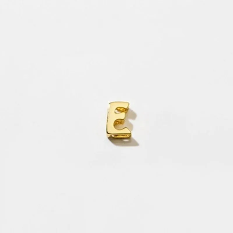 Sterling Silver Simple Gold 26 English Letter Pendant