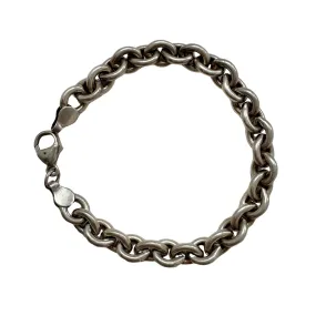 V I N T A G E // chunky cable / sterling silver chunky cable chain bracelet / 7, 23g