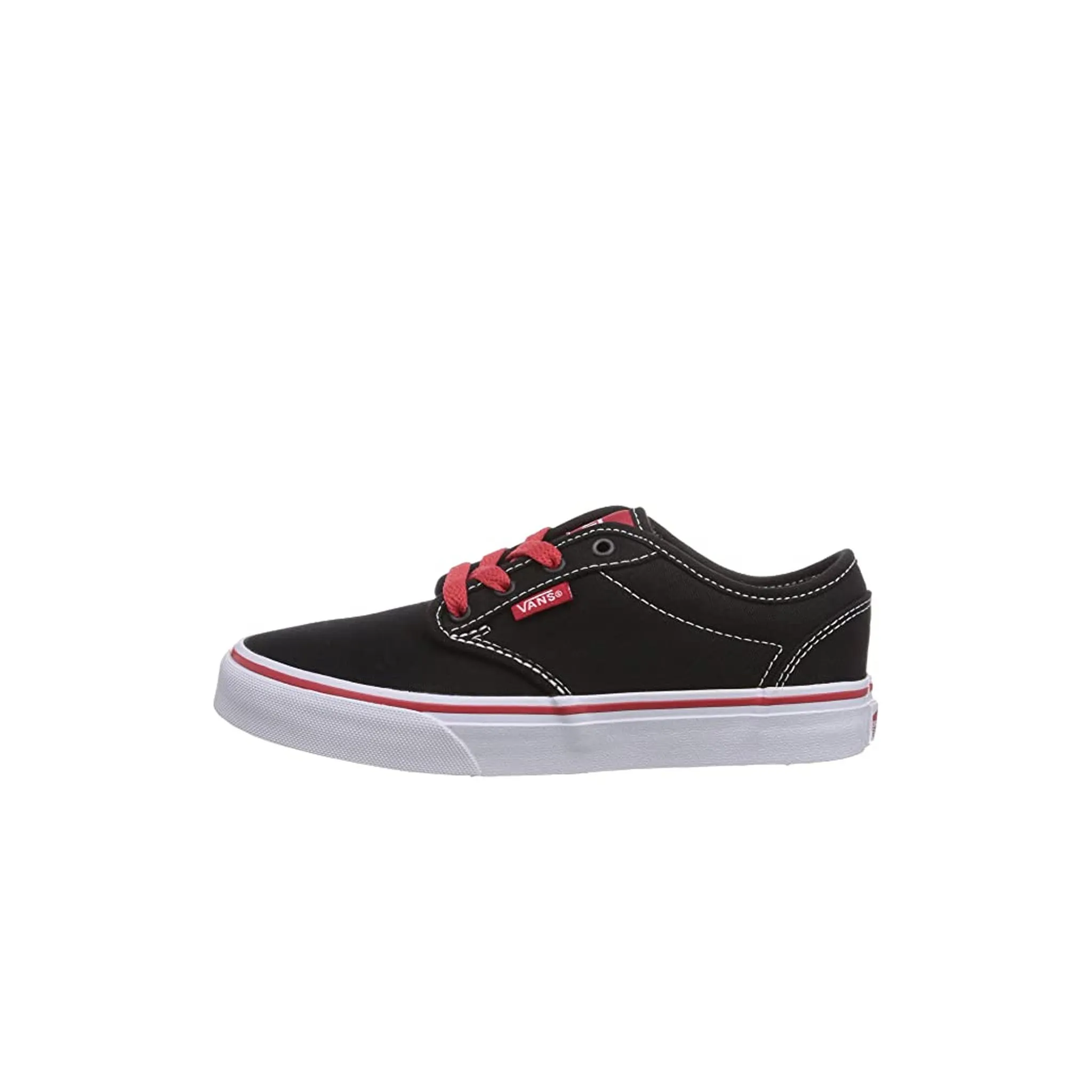 Vans Atwood Lace-Up Black Canvas Kids Plimsolls ZNRFOL