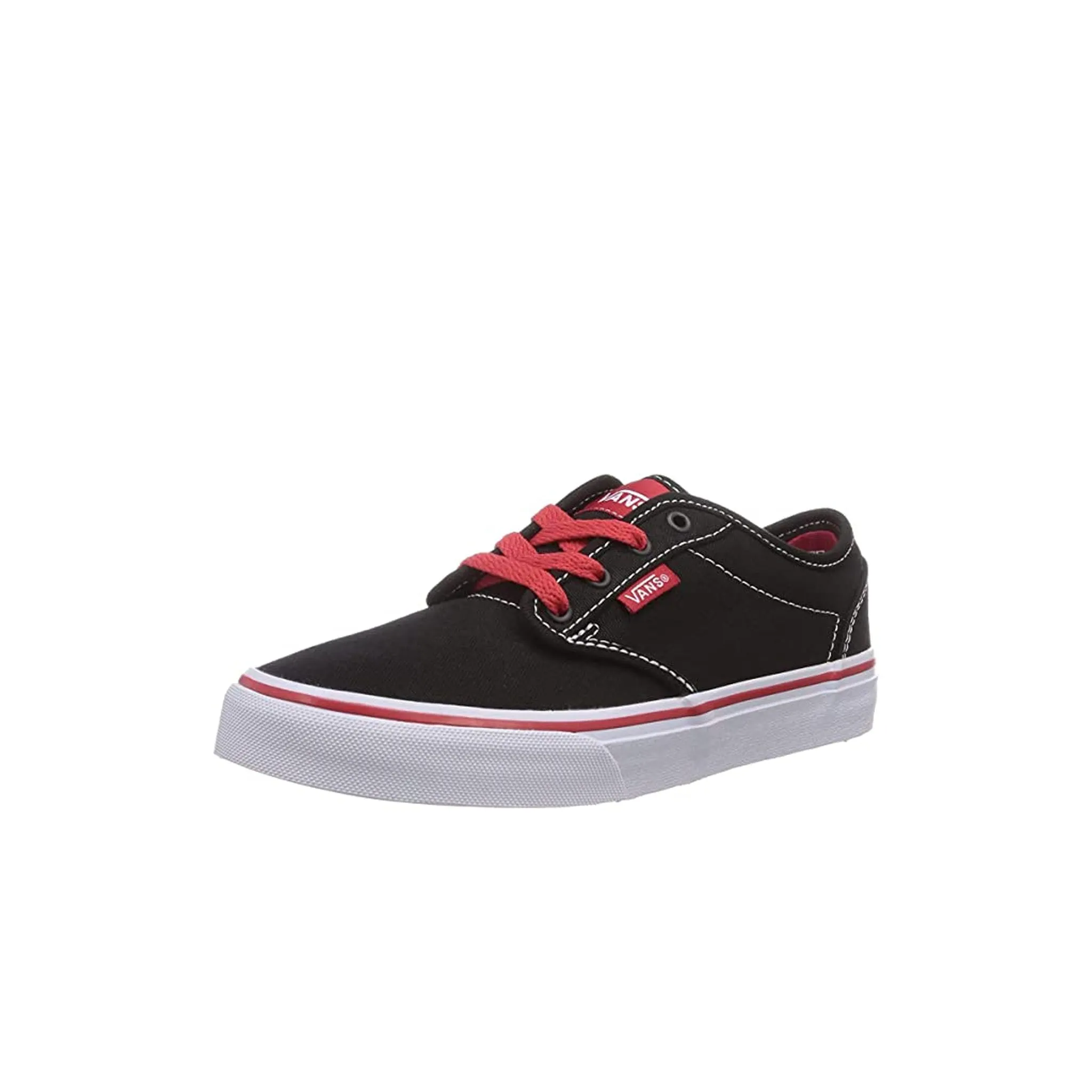 Vans Atwood Lace-Up Black Canvas Kids Plimsolls ZNRFOL