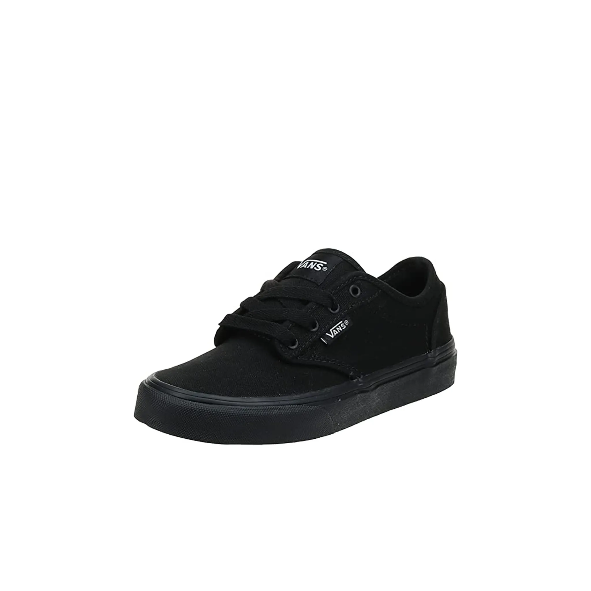 Vans Atwood Low Top Lace-Up Black Canvas Kids Plimsolls KI5186