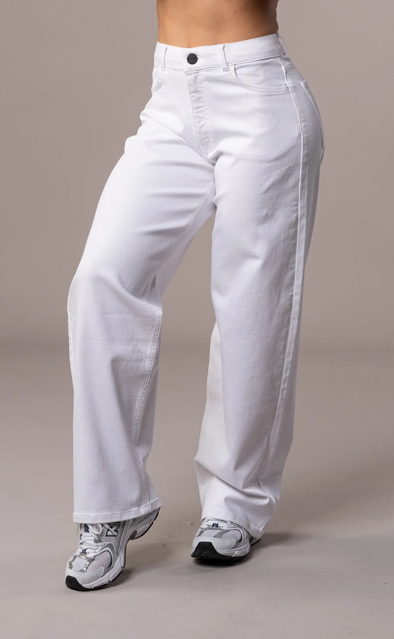 Womens Pastel Baggy Fitjeans - White